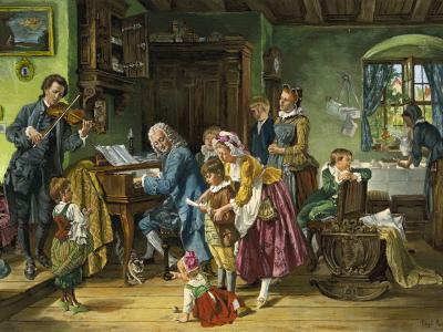 T. E. Rosenthal (1848–1917): J. S. Bach im Kreise seiner Familie, 1870 (Quelle: Wikimedia.org, Lizenz: PD).