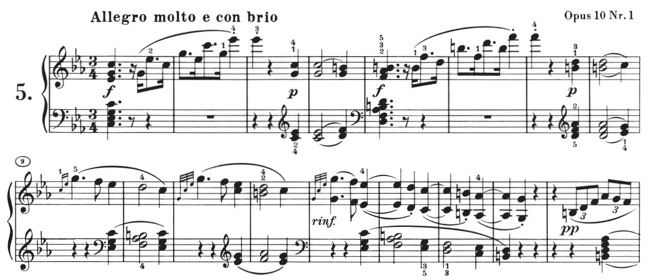 Sonate op. 10 Nr. 1, 1. Satz
