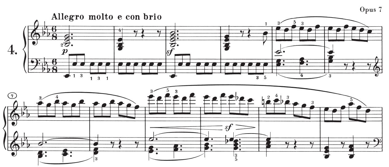 Sonate op. 7, 1. Satz