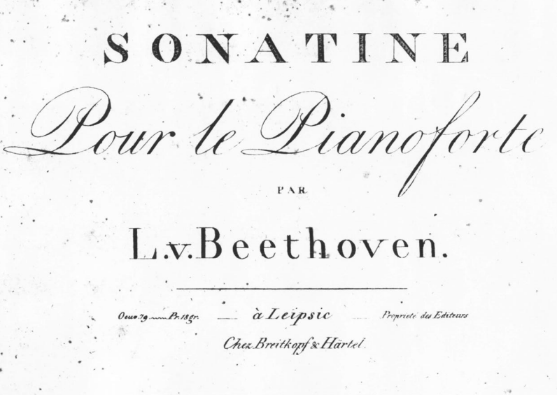 Original edition of Sonatina op. 79