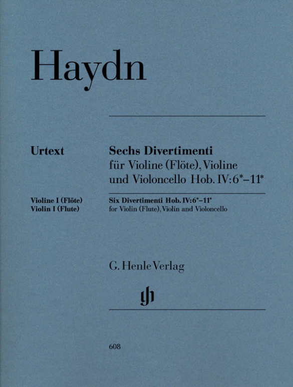 Six divertimenti  Hob. IV:6*-11* pour violon (flûte), violon et violoncelle