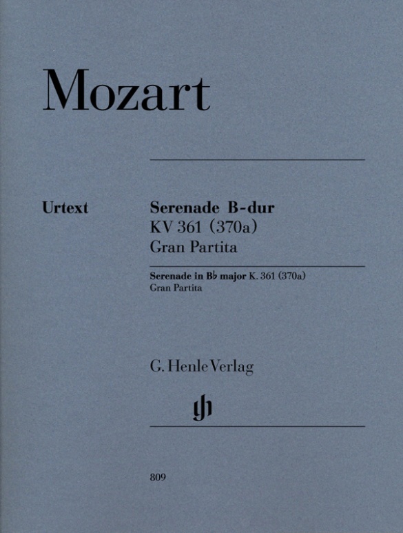 Serenade „Gran Partita“ B-dur KV 361 für 2 Oboen, 2 Klarinetten, 2 Bassetthörner, 4 Hörner, 2 Fagotte und Kontrabass