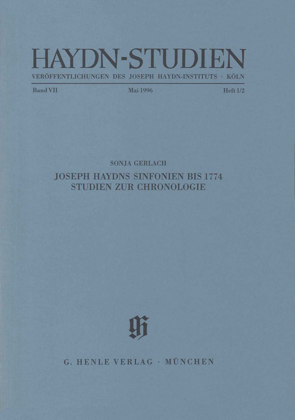 Joseph Haydns Sinfonien bis 1774. Studien zur Chronologie