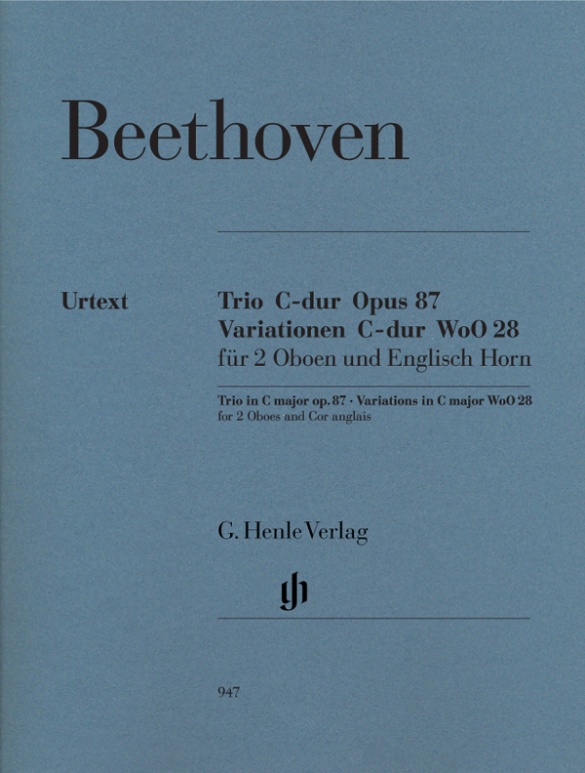 Trio C major op. 87 · Variations C major WoO 28 for 2 Oboes and English Horn