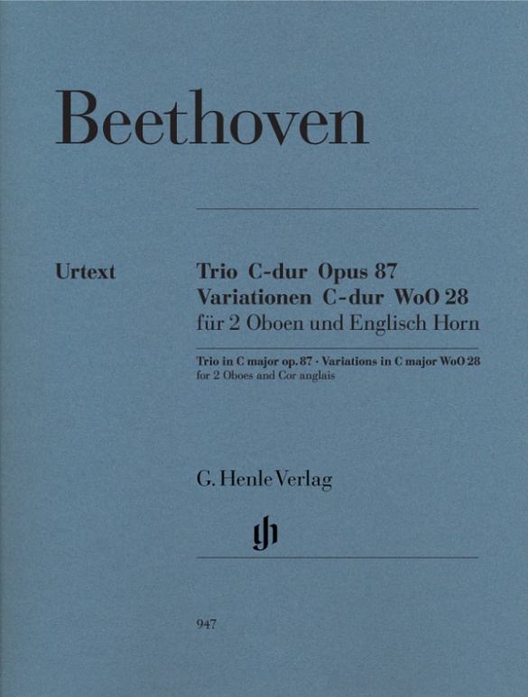 Trio en Ut majeur op. 87 · Variations en Ut majeur WoO 28 pour 2 hautbois et cor anglais