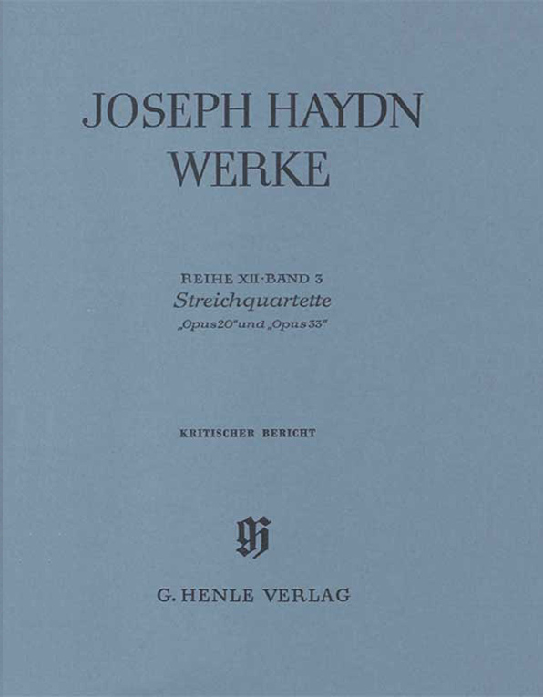 Reihe 12, Bd. 3 | Streichquartette op. 20 und op. 33