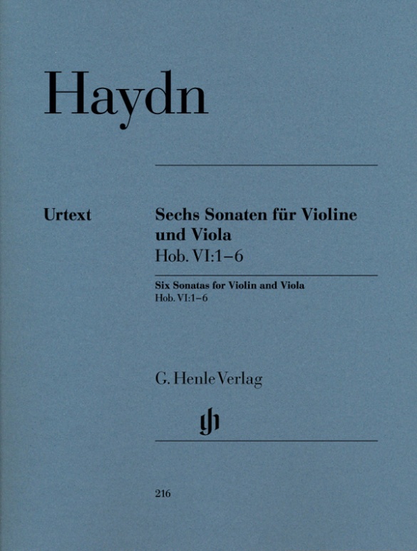Six Sonatas Hob. VI:1-6 for Violin and Viola