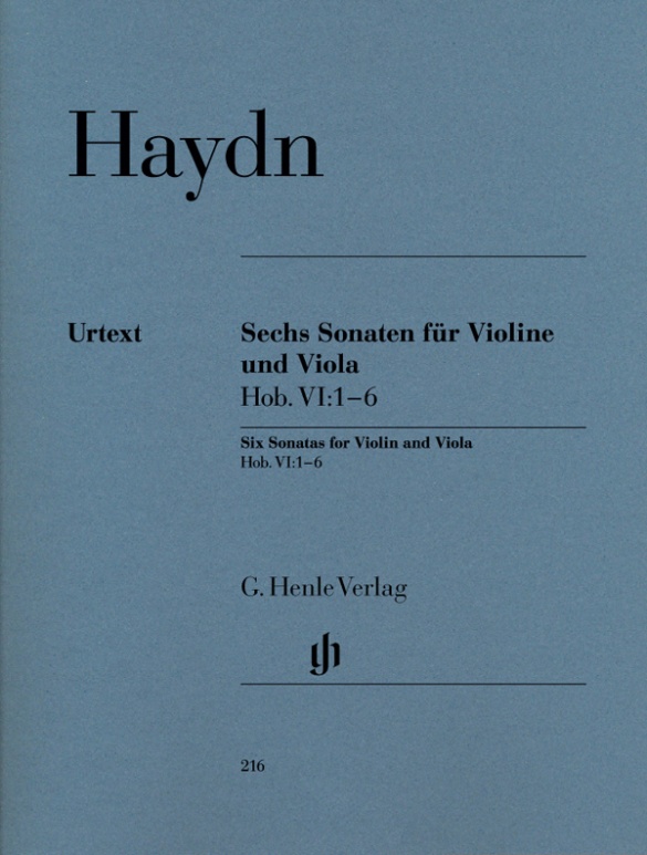 Sechs Sonaten Hob. VI:1-6 für Violine und Viola