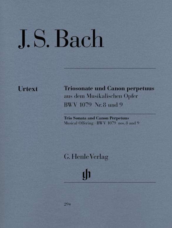 Trio Sonata and Canon Perpetuus from the Musical Offering BWV 1079 no. 8 and 9 for Flute, Violin and Basso Continuo