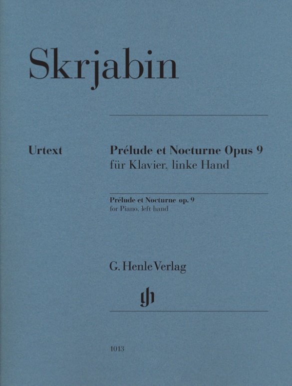 Prélude et Nocturne for Piano, left hand op. 9