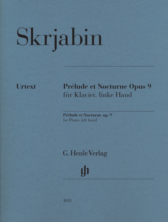 Prélude et Nocturne pour piano, main gauche op. 9