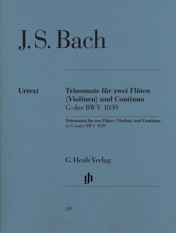 Sonate en trios en Sol majeur BWV 1039 pour deux flûtes et basse continue avec version reconstituée pour deux violons