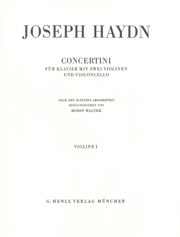 Concertini for Piano (Harpsichord) with two Violins and Violoncello