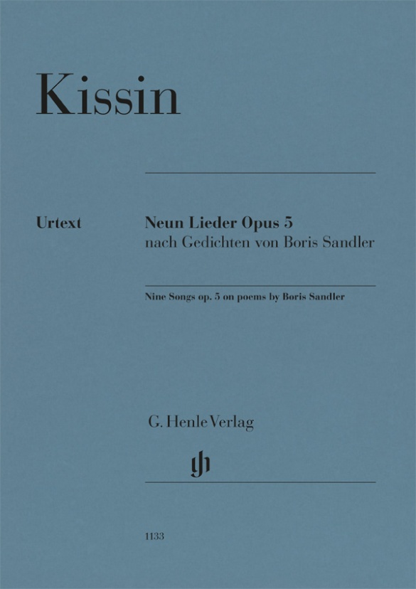 Neuf lieder op. 5 sur des poèmes de Boris Sandler