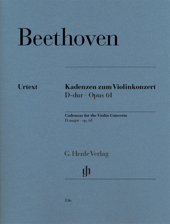 Cadences pour le Concerto pour violon en re majeur op. 61