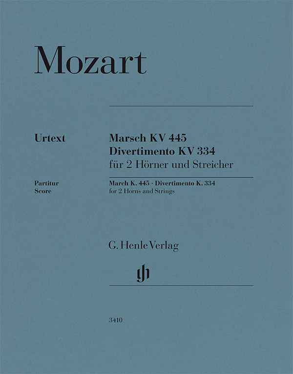 March K. 445 and Divertimento K. 334 for 2 Horns and Strings