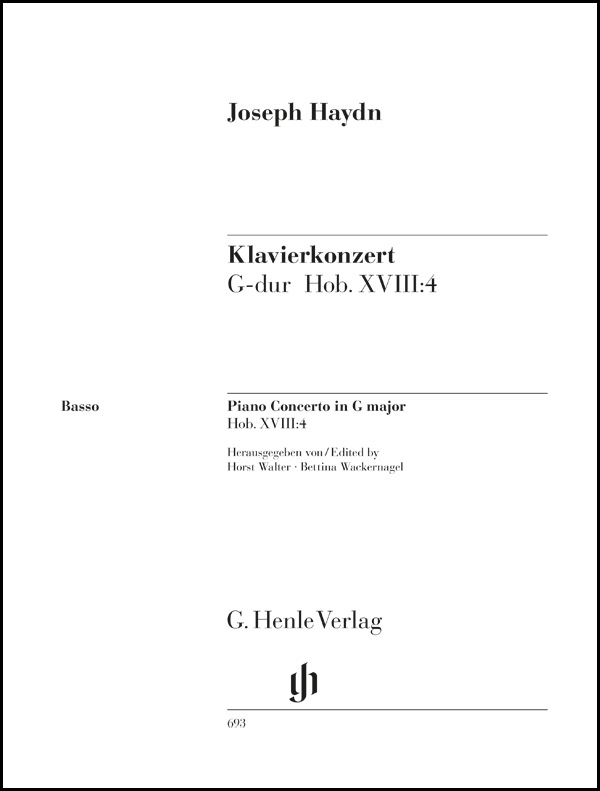 Klavierkonzert (Cembalo) G-dur Hob. XVIII:4