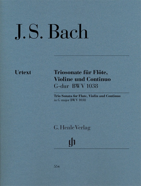 Sonate en trio en Sol majeur BWV 1038 pour flûte, violon et basse continue