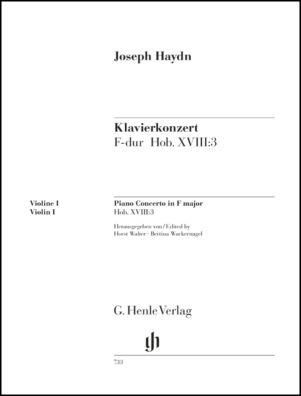 Concerto pour piano (clavecin) et orchestre en Fa majeur Hob. XVIII:3