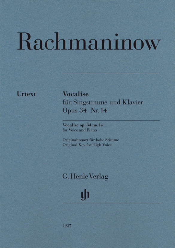 Vocalise op. 34 n° 14 pour voix et piano