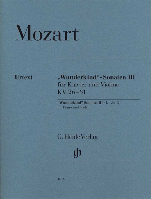 Sonates "Wunderkind" vol. III pour piano et violon K. 26-31