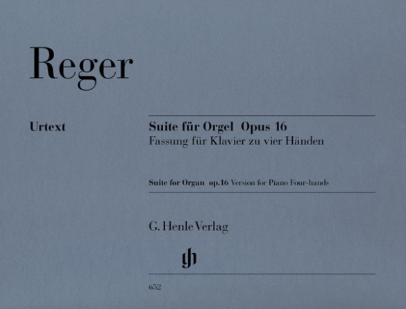 Suite e-moll für Orgel op. 16 vom Komponisten übertragen für Klavier zu vier Händen (Erstausgabe)