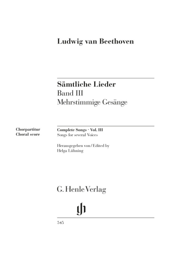 Complete Songs for Voice and Piano, Volume III (no. 2, 3, 4, and 5)