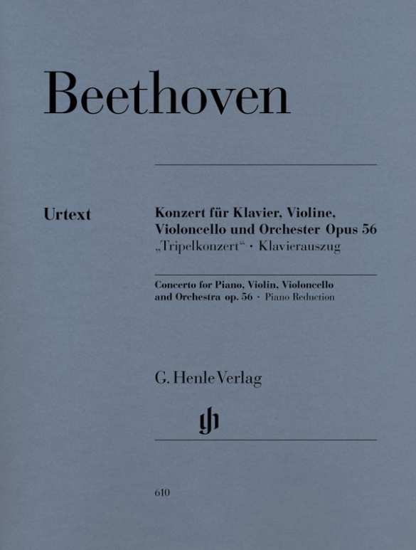 Konzert C-dur op. 56 für Klavier, Violine und Violoncello mit Begleitung des Orchesters (Tripelkonzert)