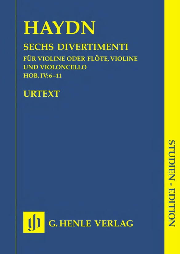Six divertimenti  Hob. IV:6*-11* pour violon (flûte), violon et violoncelle